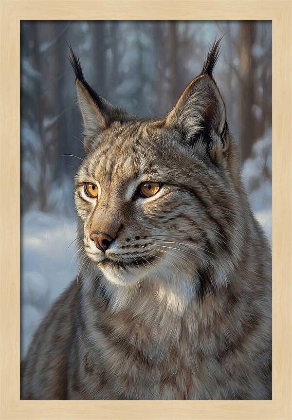 Lynx Amidst Snowy Serenity