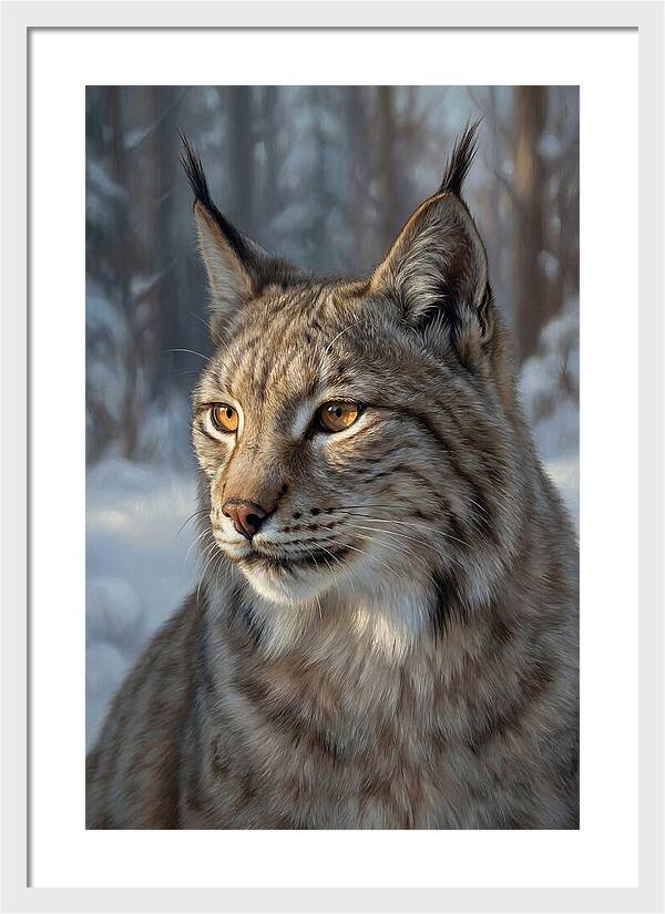 Lynx Amidst Snowy Serenity