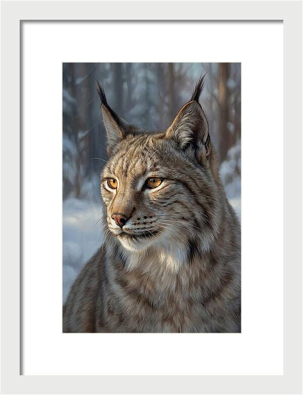 Lynx Amidst Snowy Serenity