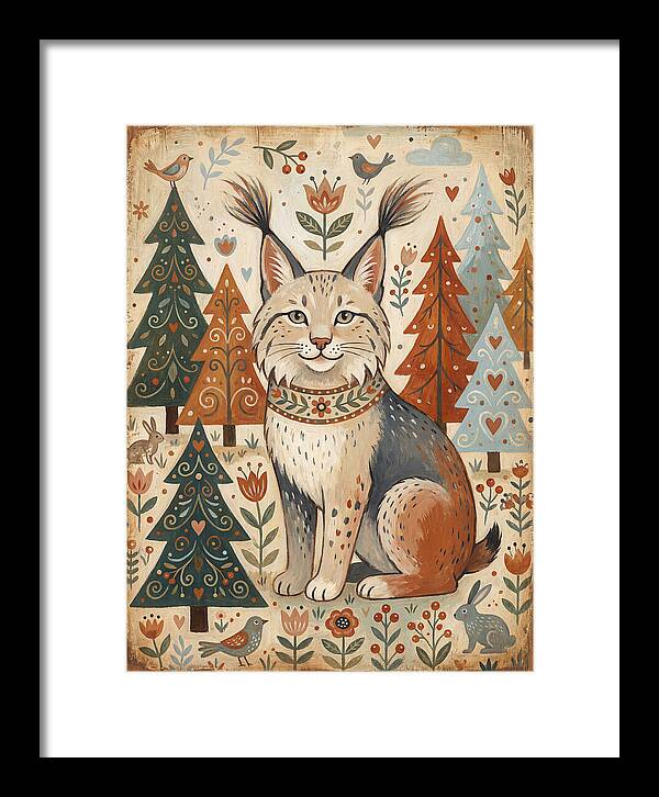 Lynx Among Whimsical Trees
