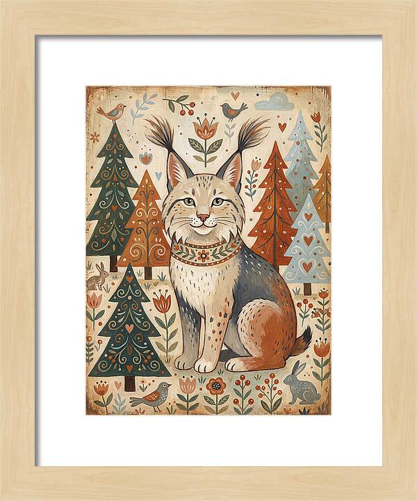 Lynx Among Whimsical Trees
