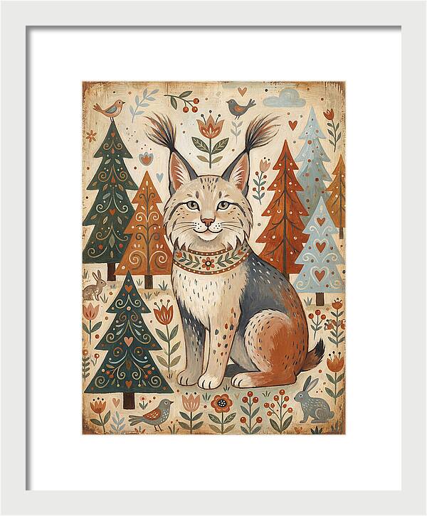 Lynx Among Whimsical Trees
