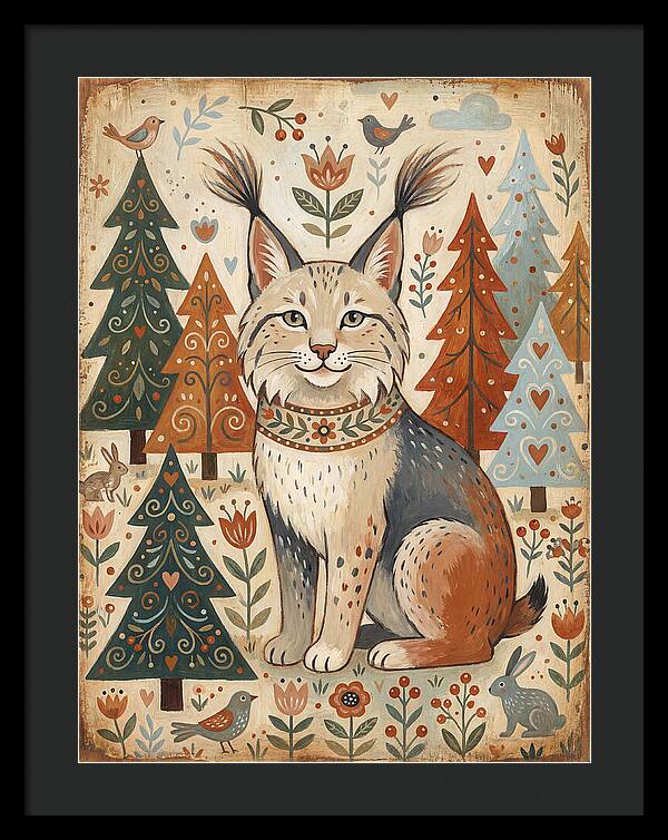 Lynx Among Whimsical Trees