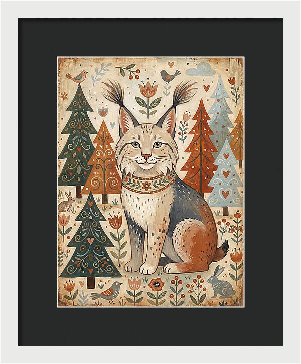 Lynx Among Whimsical Trees