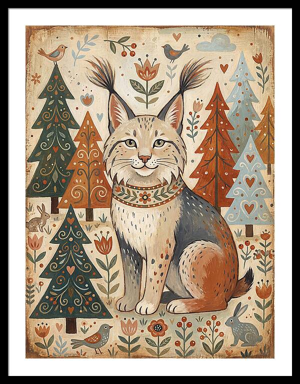 Lynx Among Whimsical Trees