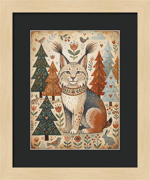 Lynx Among Whimsical Trees