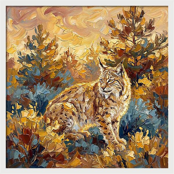 Lynx In A Mediterranean Landscape