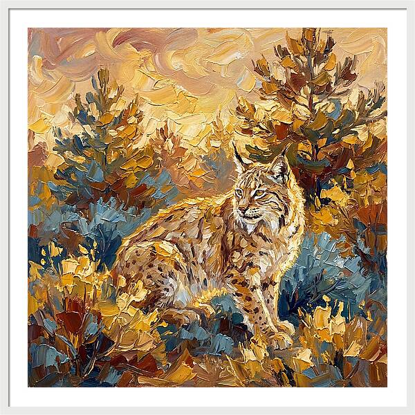 Lynx In A Mediterranean Landscape