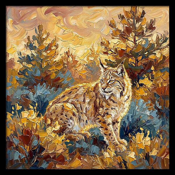 Lynx In A Mediterranean Landscape