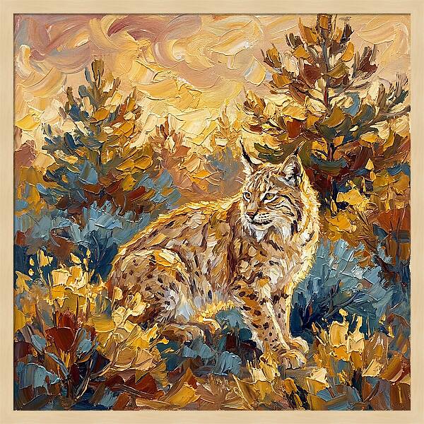 Lynx In A Mediterranean Landscape