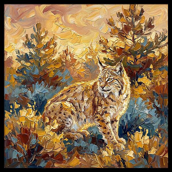 Lynx In A Mediterranean Landscape