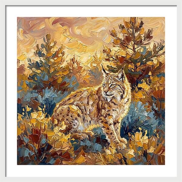 Lynx In A Mediterranean Landscape