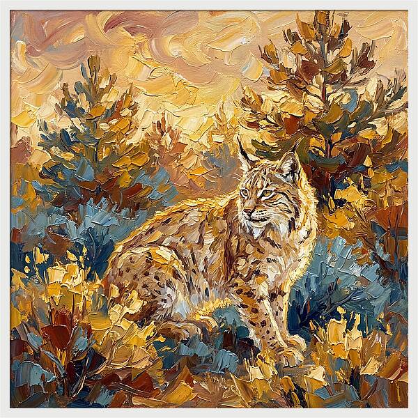 Lynx In A Mediterranean Landscape