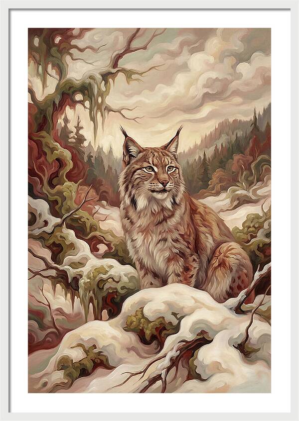 Lynx In A Winter Wonderland