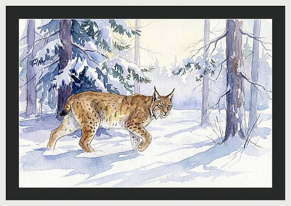 Lynx In Winter Wonderland