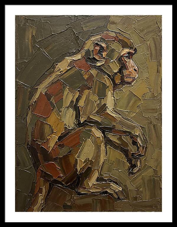 Macaque In Earthy Tones