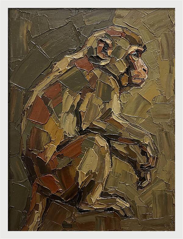 Macaque In Earthy Tones