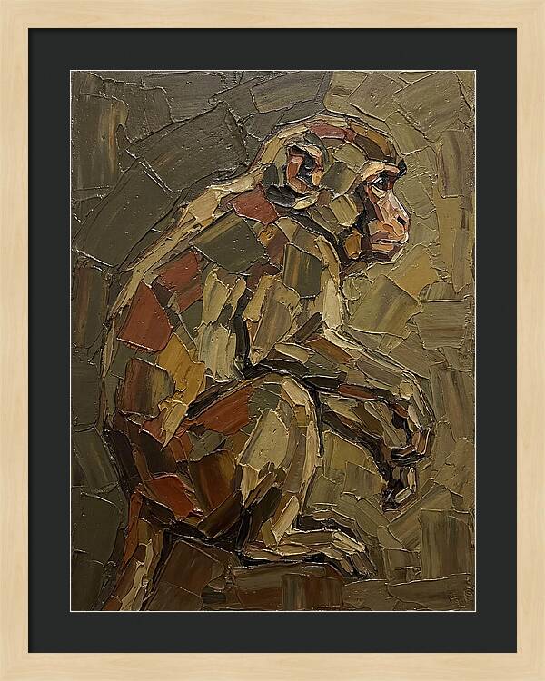 Macaque In Earthy Tones