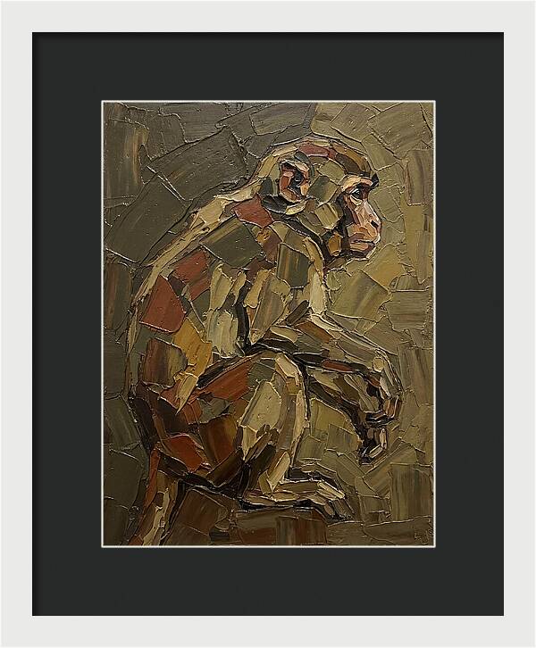 Macaque In Earthy Tones
