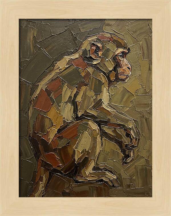 Macaque In Earthy Tones