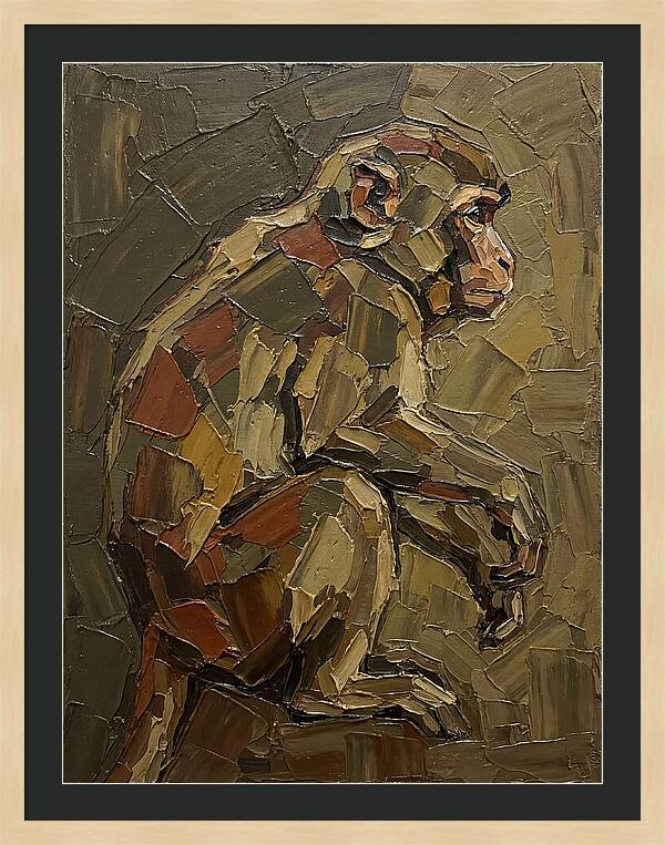 Macaque In Earthy Tones