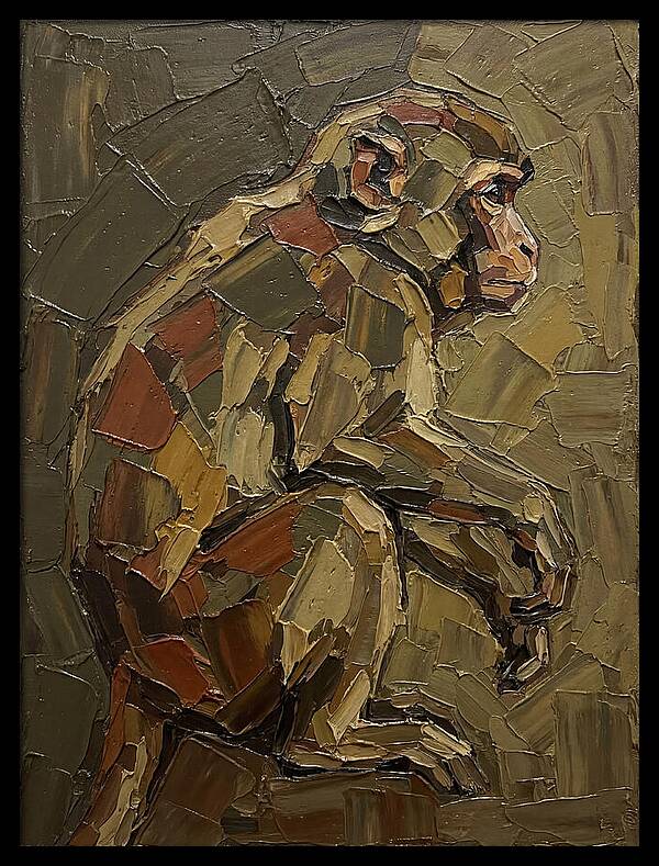 Macaque In Earthy Tones