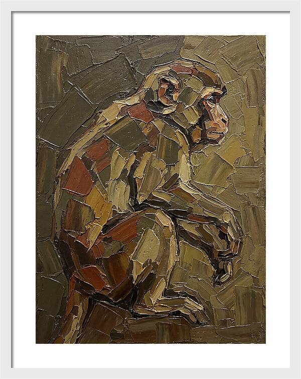 Macaque In Earthy Tones