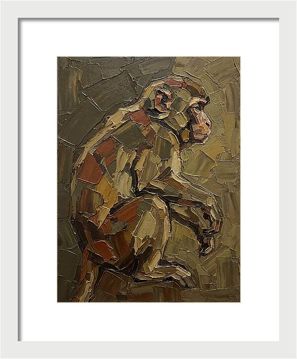 Macaque In Earthy Tones