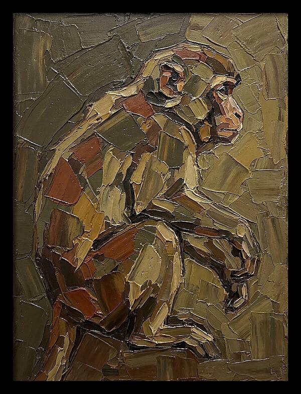 Macaque In Earthy Tones