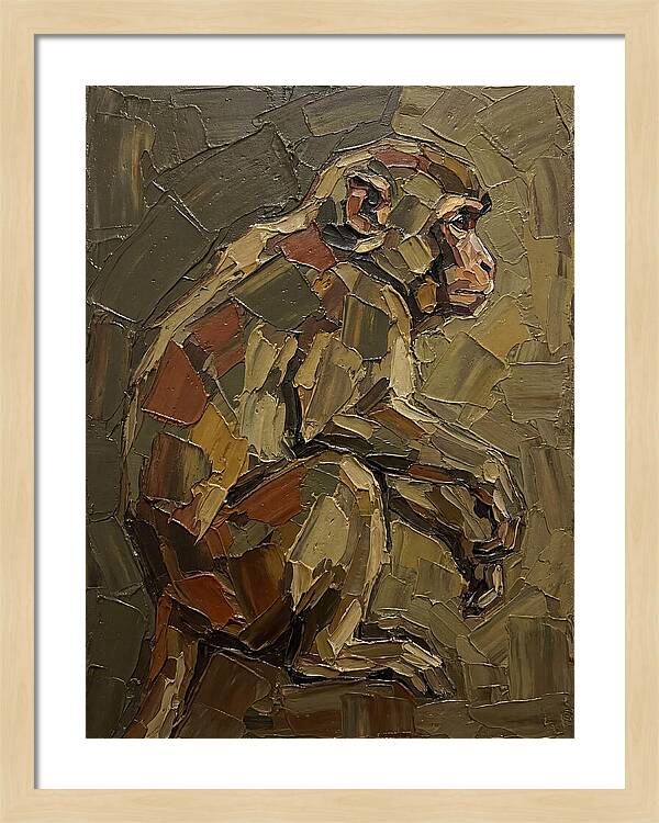 Macaque In Earthy Tones