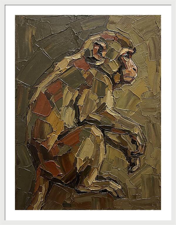 Macaque In Earthy Tones
