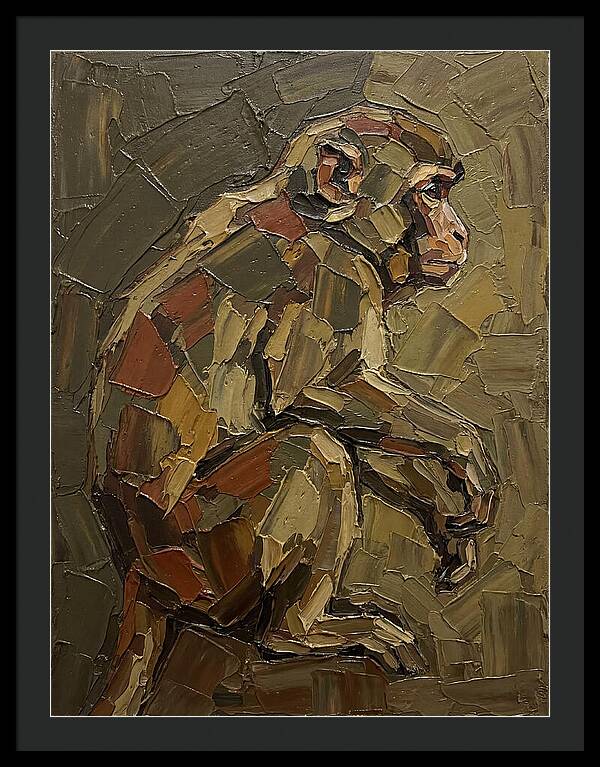 Macaque In Earthy Tones
