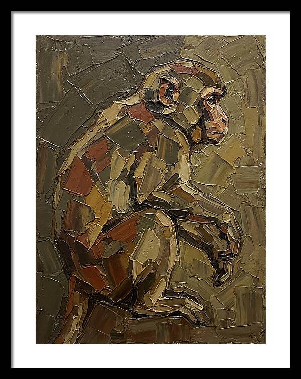Macaque In Earthy Tones