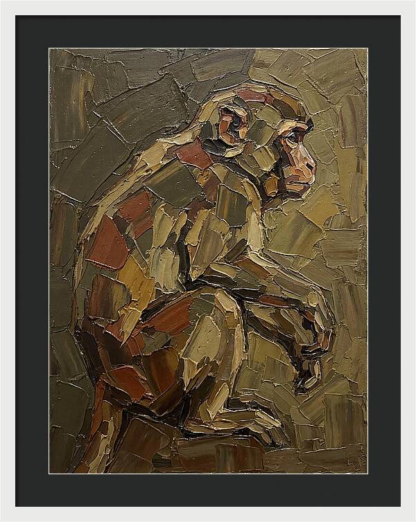 Macaque In Earthy Tones