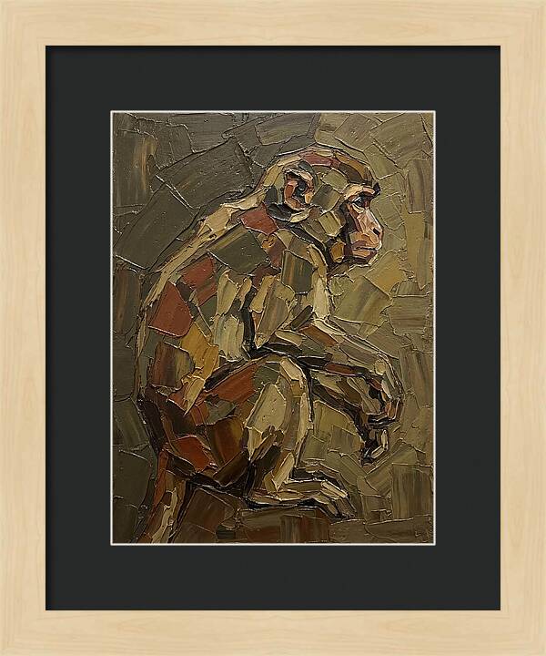 Macaque In Earthy Tones