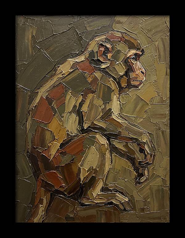 Macaque In Earthy Tones