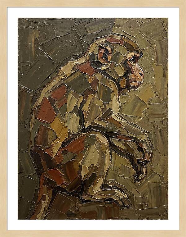 Macaque In Earthy Tones