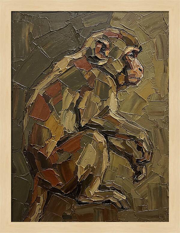 Macaque In Earthy Tones