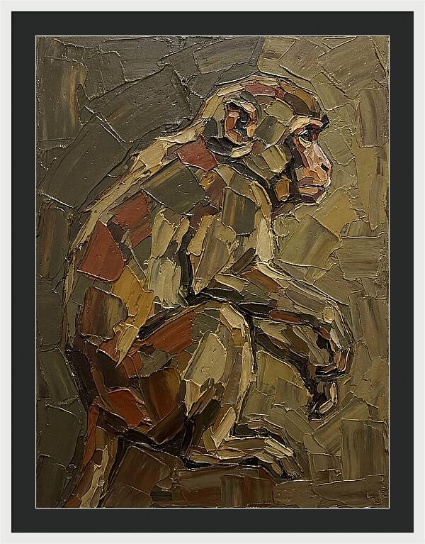 Macaque In Earthy Tones