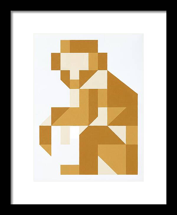 Macaque In Geometric Form