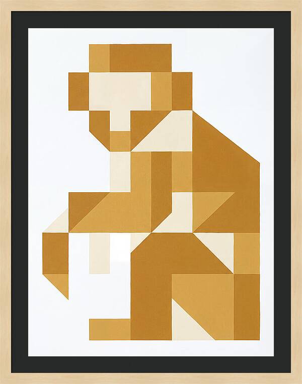 Macaque In Geometric Form
