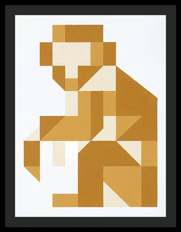 Macaque In Geometric Form
