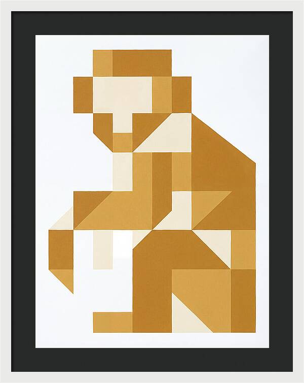 Macaque In Geometric Form