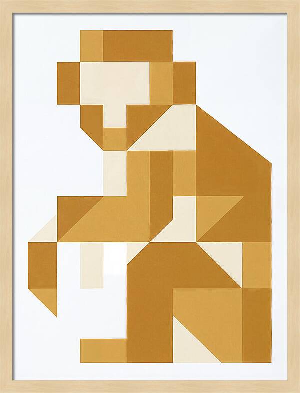 Macaque In Geometric Form