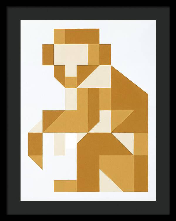 Macaque In Geometric Form