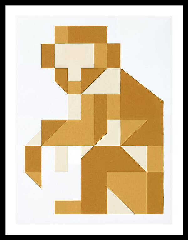 Macaque In Geometric Form