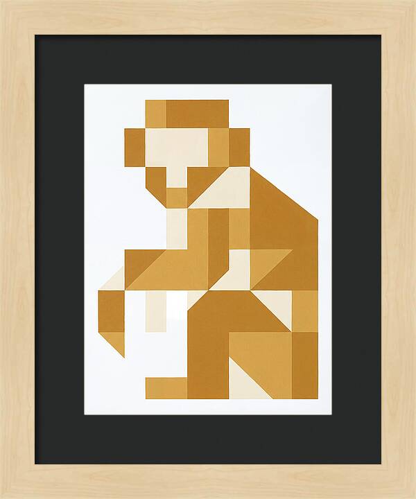 Macaque In Geometric Form