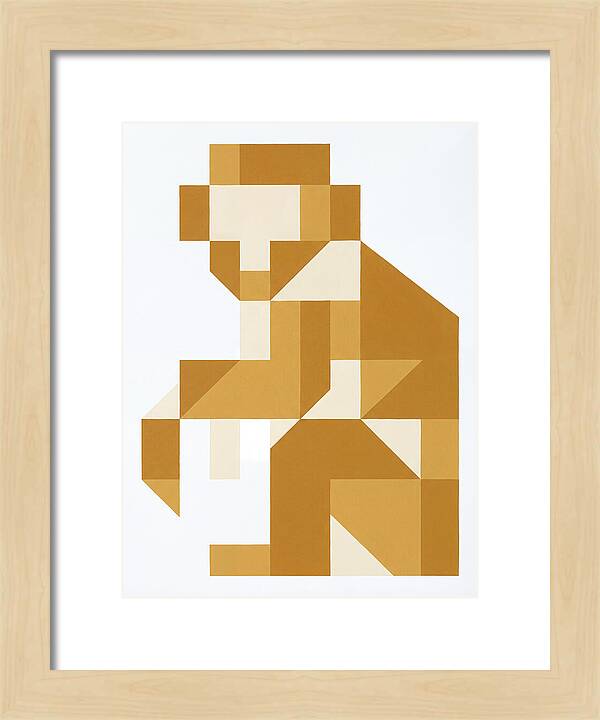 Macaque In Geometric Form