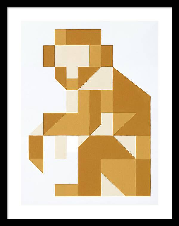 Macaque In Geometric Form