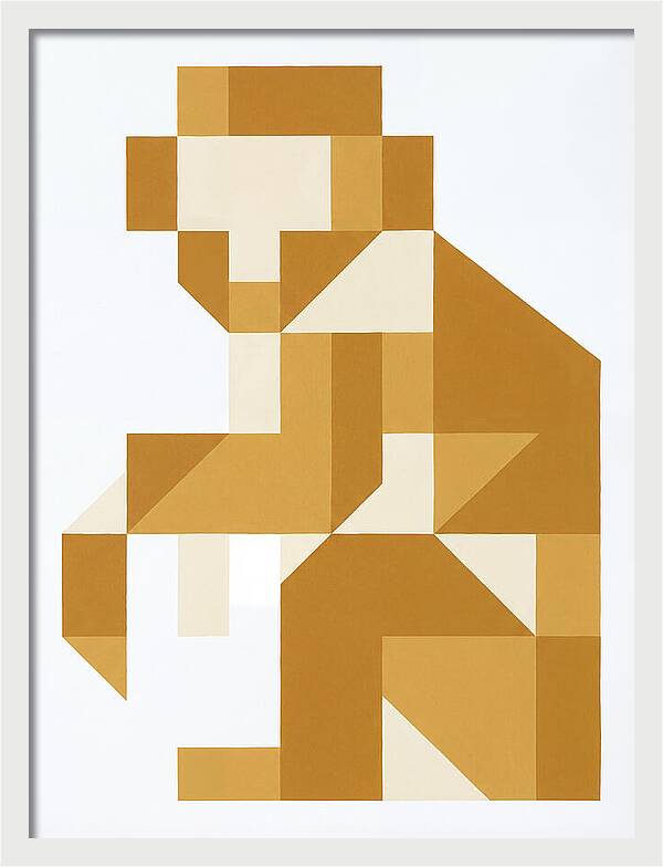 Macaque In Geometric Form